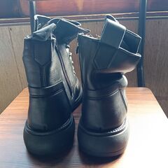 新品 25cm レディース ブーツ ブラック 厚底 シューズ サイドゴア 識別番号:【B120-S】の画像