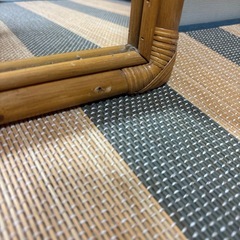 オールドラタン　籐　鏡の画像