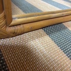 オールドラタン　籐　鏡の画像