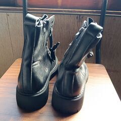 新品 24cm レディース ブーツ ブラック 厚底 シューズ サイドゴア 識別番号:【B123-S】の画像