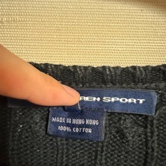 Ralph Lauren Sport ラルフローレン ブラック ニットXLの画像