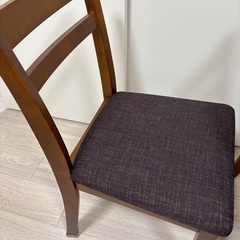 ※値下げしました※ニトリ　ダイニングチェア×2脚　ダークブラウンの画像