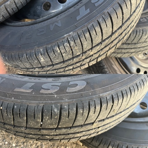 155/65R14 鉄チン付 タイヤ 深溝　4本セット マーキス MR61 タイヤホイール