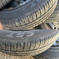 155/65R14 鉄チン付 タイヤ 深溝　4本セット マーキス MR61 タイヤホイールの画像