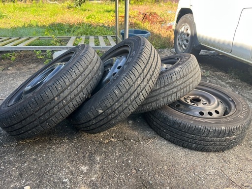 155/65R14 鉄チン付 タイヤ 深溝　4本セット マーキス MR61