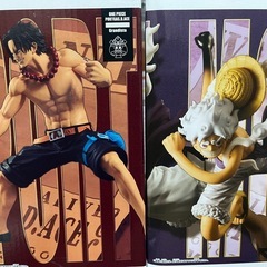 ワンピースルフィとエースのフィギュアの画像