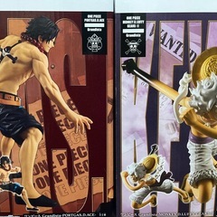 ワンピースルフィとエースのフィギュアの画像