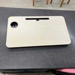 K2511-267 折りたたみテーブル カップホルダー タブレット置き付き キズ汚れ有りの画像
