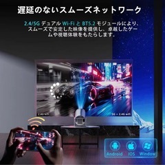 💬お話中　高画質ホワイトPro✨ ポータブルプロジェクター｜4K対応 / WiFi6 / Android11 の画像