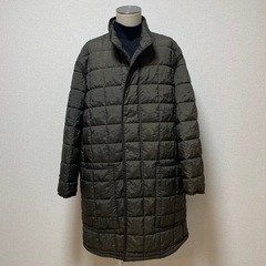 ユニクロU　パデッド(中綿)コート  オリーブ メンズMサイズの画像