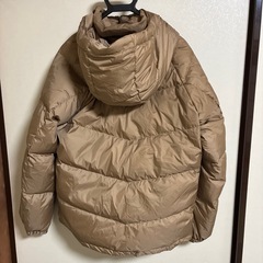 INHERIT ベージュ ダウンジャケット フード付きMの画像