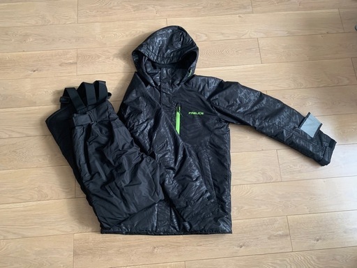 【美品】 FABLICE スノボウェア Lサイズ 上下セット ジャケット パンツ　ブラック スキーウェア ウィンタースポーツ