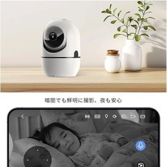 ペットカメラ 防犯 通話 人体 動体 検知 常時録画 見守り ベビーモニターの画像