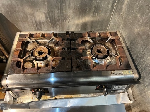 マルゼン 業務用ガステーブル2口コンロ 都市ガス