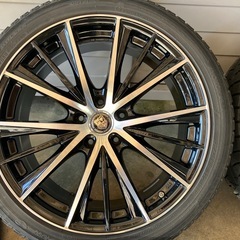 19インチブラポリアルミホイールタイヤ付き　アルファード、ヴェルファイア、エスティマ等　ランクAの画像