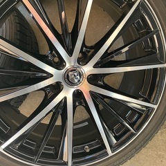 19インチブラポリアルミホイールタイヤ付き　アルファード、ヴェルファイア、エスティマ等　ランクAの画像