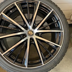 19インチブラポリアルミホイールタイヤ付き　アルファード、ヴェルファイア、エスティマ等　ランクAの画像