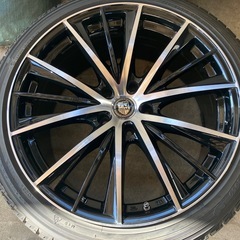 19インチブラポリアルミホイールタイヤ付き　アルファード、ヴェルファイア、エスティマ等　ランクAの画像