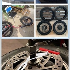 バイクスクーター新品タイヤ2本と新品タイヤ交換キット 
タイヤサイズ100/80-10の画像