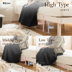 ベッドフレーム　セミダブル　ホワイトの画像