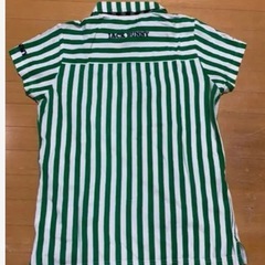 Jack Bunny!! 緑と白ストライプ ポロシャツの画像