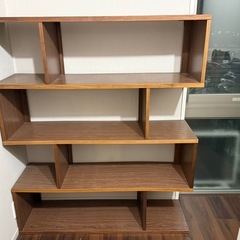 木製オープンシェルフ 4段 ブラウンの画像