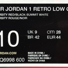 早い者勝ち‼️JORDAN BRAND AIR JORDAN 1 RETRO LOW OG VARSITY RED/BLACK-SUMMIT WHITE 28.0cmの画像