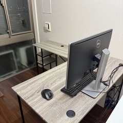 L字型パソコンデスク グレーウォッシュの画像