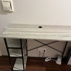 L字型パソコンデスク グレーウォッシュの画像