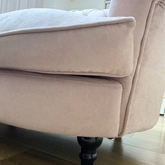 【引き取り限定】　2人掛けソファ　ロココ調　アンティーク　輸入家具　かわいい　ピンクの画像