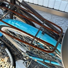 26インチ　青い自転車の画像