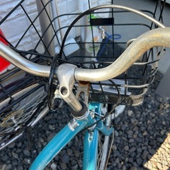 26インチ　青い自転車の画像