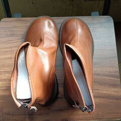 新品 22.5cm レディース ブーツ ブラウン 厚底 シューズ サイドゴア 識別番号:【B126-Z】の画像