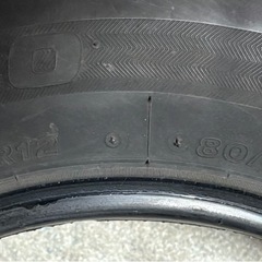 145/80R12 80/78N LT ブリヂストンスタッドレスタイヤ4本 2022年製造の画像
