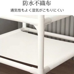 美品　短期間使用【省スペース】三角コーナーハンガーラック 3段 幅45×奥行45×高さ180cm｜洋服掛けスタンドの画像