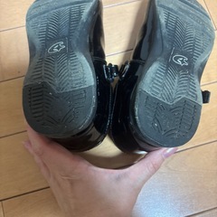 ムーンスター　20センチ　エナメル黒シューズの画像