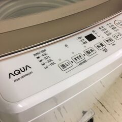  25176  ガラストップ一人暮らし洗濯機　風乾燥 AQUA 2024年製 5.0kg ◆大阪市内・東大阪市他 6,000円以上ご購入で無料配達いたします！◆ ※高槻・枚方方面◆西宮・尼崎方面◆生駒方面　それぞれ条件付き無料配送あり！            の画像