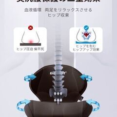 低反発腰クッションと座布団一体型の画像