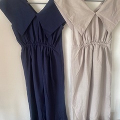 ビッグカラーワンピース2着セットの画像