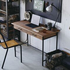 CRASH GATE / クラッシュゲート LAN DESK ラン デスク 幅90cm（パイン古材）定価¥60,500の画像