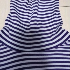 ユニクロ　タートルネック　長袖ストライプの画像