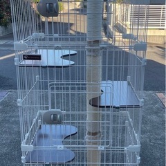 キャットケージ3段　アイリスオーヤマ　キャスター付 