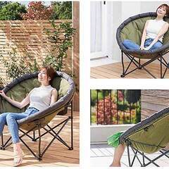 【美品】　Luoda ルオーダ ムーンチェア アウトドア 折りたたみ 1人用 ワイド キャンプの画像