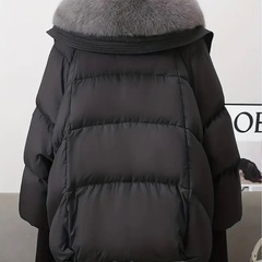 新品　レディース　ファー付　ダウンジャケット　サイズLの画像