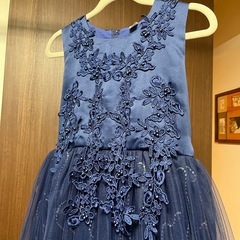 キッズ　ドレス　紺　140cmの画像
