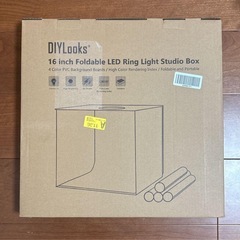 撮影ボックス❣️41×43㎝ ポータブルフォトスタジオ 調光機能 LEDライト付の画像