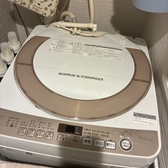 SHARP全自動電気洗濯機7kgの画像