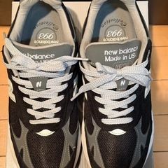New Balance 993 ブラック/グレー Made in USAの画像