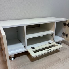 テレビ台 白 ホワイト 収納付きの画像