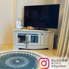 TV＆台セット ニトリ テレビ台 ローボード クオーレ2 100 DBR 幅101cmの画像